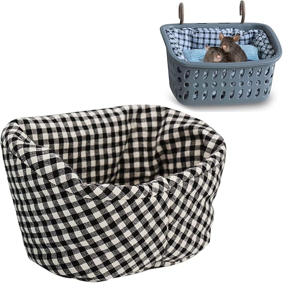 JWShang Bed Mat for Rat Hammock - Warm Hanging Basket With Replaceable Removable Nest Mat for Small Animals: Hamster, Sugar Glider (Only Big Size)