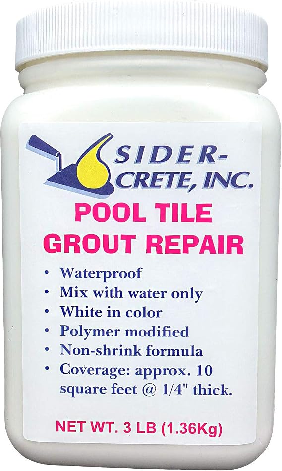 Sider Pool Tile Grout Repair - 3 lb - White