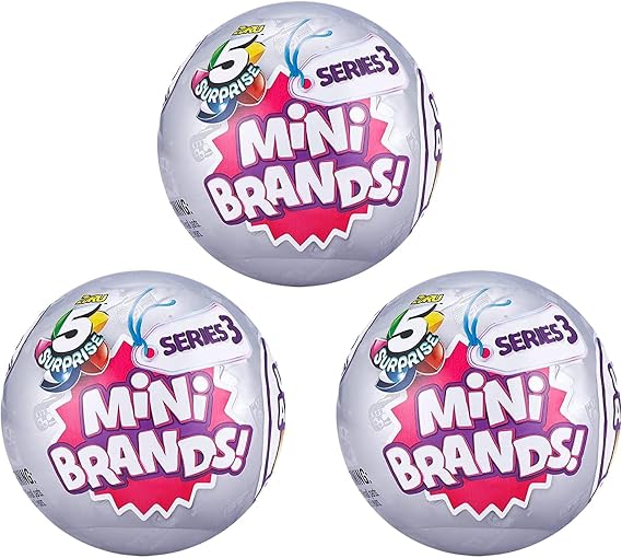 Zuru 5 Surprise Mini Brands Mystery Capsule Series 3 | 3 Random Mini Toys