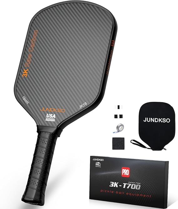 Carbon Fiber Pickleball Paddles USAPA Approved Raw Carbon Frosted
