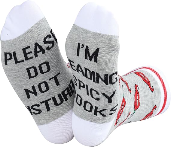 ZJXHPO Spicy Book Reader Sock Im Reading Spicy Books Novelty Sock Smutty Book Lover Gift Dark Romance Gift