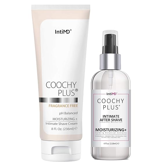 Coochy Plus Fragrance Free Intimate Shaving Cream + After Shave Kit, Women