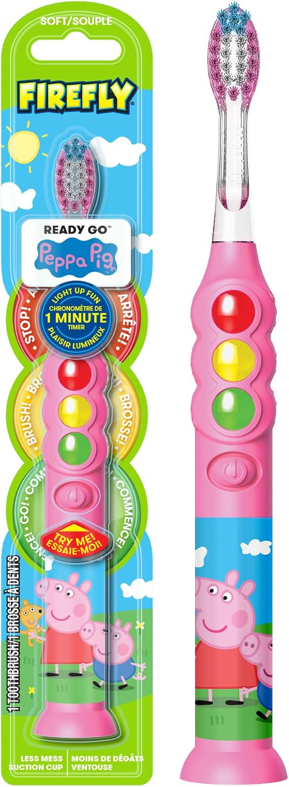 FIREFLY Ready Go Brush, Peppa Pig Light-Up Timer Toothbrush, Ages 3+