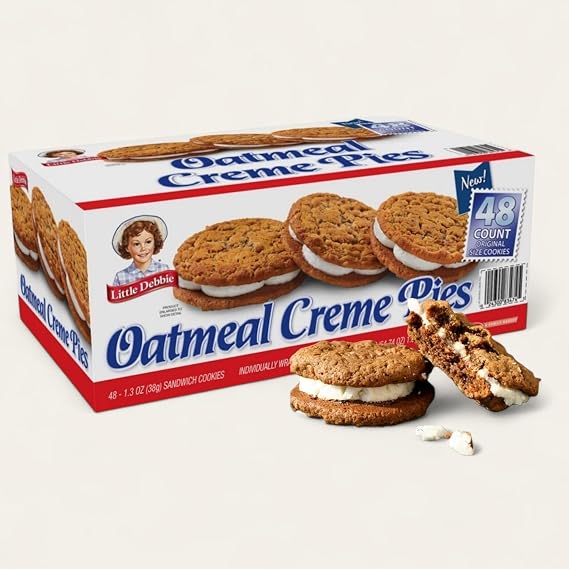 Ventasbox-Little-Debbie Oatmeal Creme Pies, Individually Wrapped Cookies, 48 Count