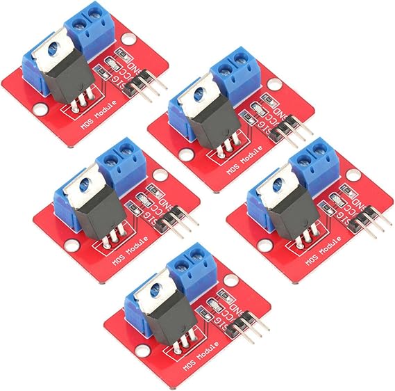 5 Pcs 3.3V/5V MOSFET Driver Module PWM Output Driving Boards Output 0-24V for