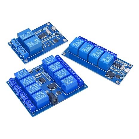 DC 5V MICRO USB Relay Module 2 4 8Channel Relay Module, Relay control panel with indicator Relay output USB interface(8 Channel)