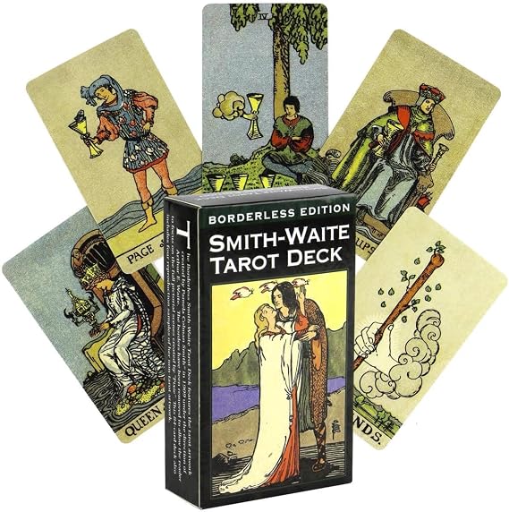 Waite Tarot Cards 78 Rider Waite Tarot Cards for Fate Divination Card Games for Parties Tarot Cards Suitable for Beginners & Experienced Players Mysterious Gift for Friend