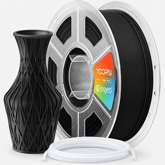Matte PLA+ Filament 1.75mm with 2M PTFE Teflon Tube, 1KG (2.2lbs) Spool