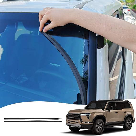 Front Glass Sealing Tape for 2024-2025 2026 Lexus GX550 GX550H soundproofing Noise Reduction Exterior Gap Strips Grille Blocking Foreign Objects Upgrades Decoration Tuning Supplies Accessories