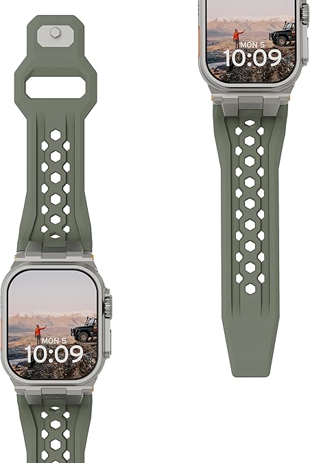 URBAN ARMOR GEAR UAG Designed for Apple Watch Band 49/46/45/44mm Monarch - iWatch Series Ultra 3/Ultra 2/Ultra/4-11/SE3/SE2/SE Premium Sport Breathable Replacement Watch Strap