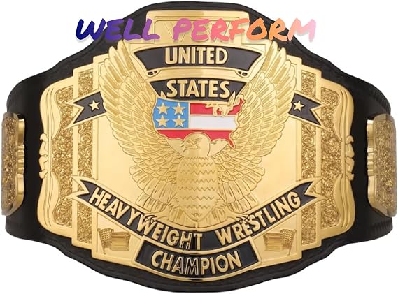 WCW United States World Heavyweight Wrestling Championship Title Belt Replica, Universal Championship Title Belt - Adult Size