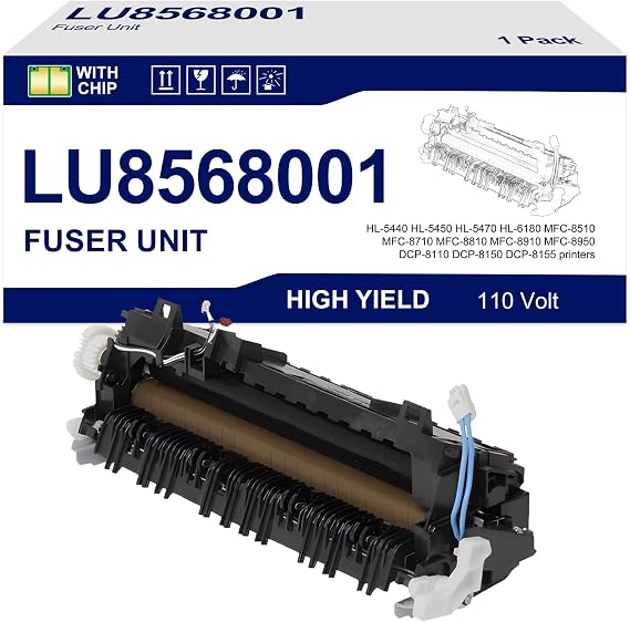 LU8568001 Fuser Unit Replacement for Brother HL-5440 HL-5450 HL-5470 HL-6180 MFC-8510 MFC-8710 MFC-8810 MFC-8910 MFC-8950 DCP-8110 DCP-8150 DCP-8155 Printer, (110V / 120V)