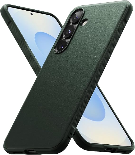 Ringke Onyx for Samsung Galaxy S25 Case [Feels Good in The Hand] Oil & Dirt Resistant, Enhanced Camera Lens Protection, Comfortable Grip, Non-Slip, Lightweight Cover - Dark Green