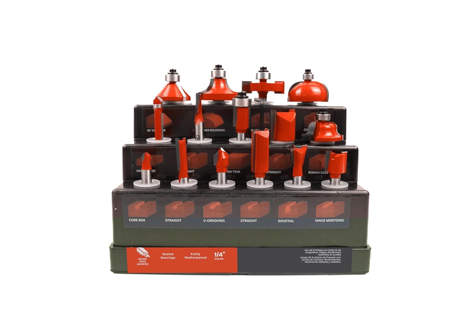 15 Piece Router Bit Set 40115, Woodworking, Carbide Tips