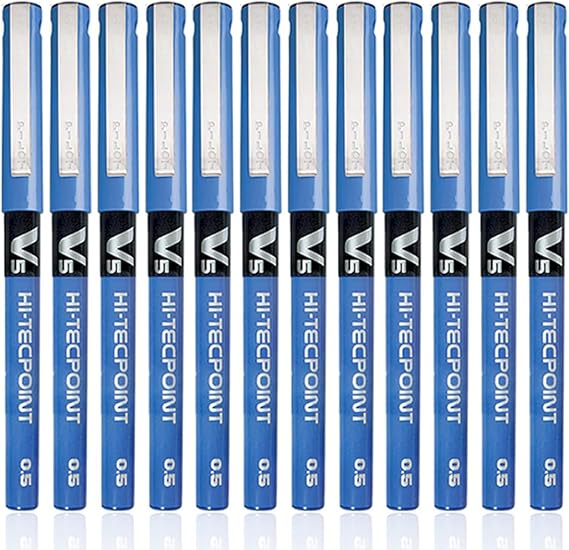 Pilot Hi-Tecpoint V5 Pen, Blue (Pack of 12)