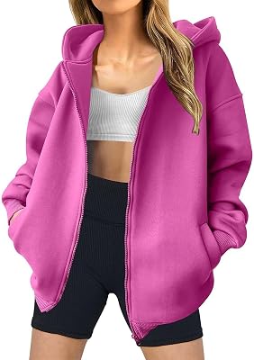 Oversized Hoodies 2025 Zip Up Hoodie Women Trendy Jackets Fashion Clothing Y2K Cute Crewneck Sweatshirts Pullover Tops