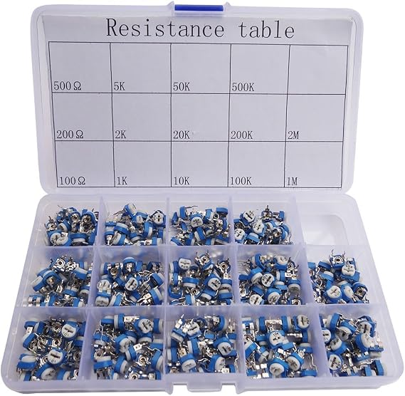 Variable Resistor Assorted Kit 14 value 280pcs Potentiometer Assortment Pack