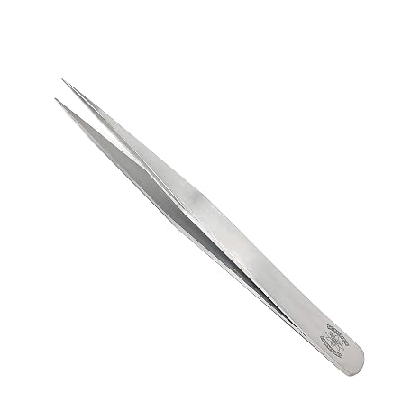 High Precision General Purpose Stainless Steel Lab Tweezers/Forceps with Straight Medium Point