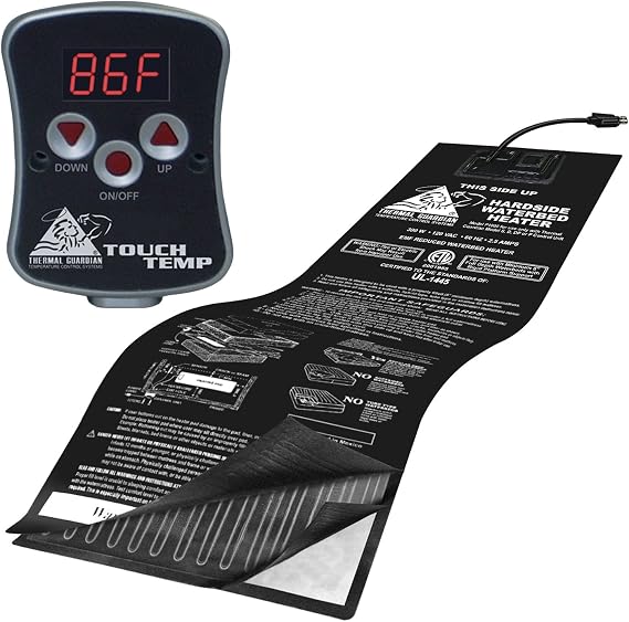 Thermal Guardian Touch Temp Solid State Hardside Waterbed Heater, Full Watt