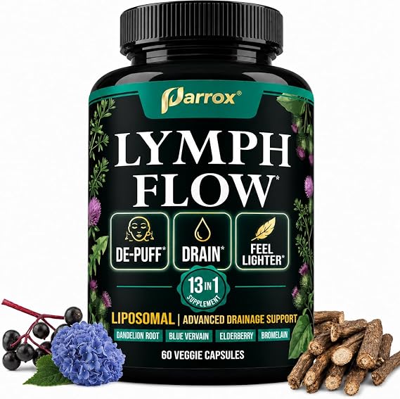 Liposomal Lymphatic Drainage Supplement, Cleavers & Dandelion, 60 Capsules