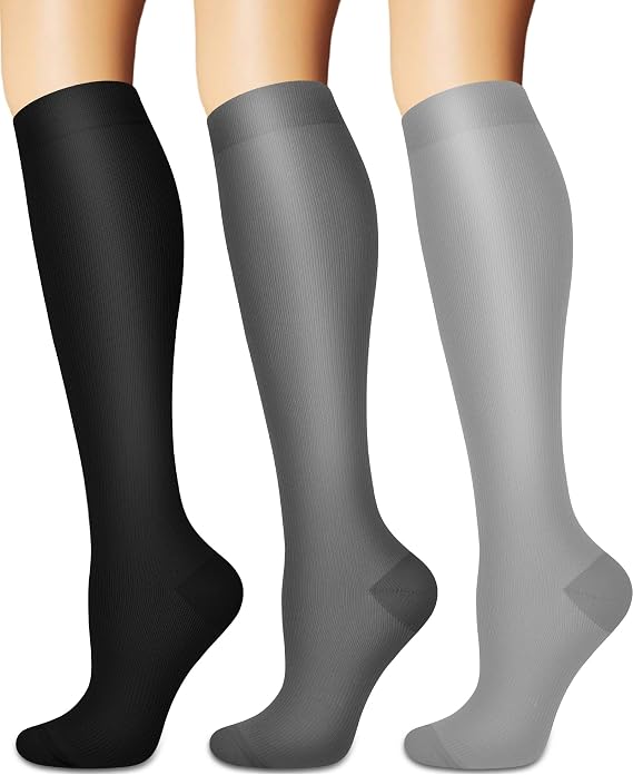 Sooverki Compression Socks for Women and Men Circulation (3/4 Pairs) is Best Support for Running Athletic Cycling Hiking