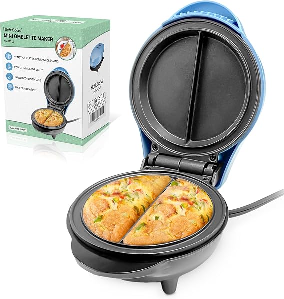 Mini Electric Omelet Maker Non-Stick Frittata Maker Dessert Maker Stainless Steel