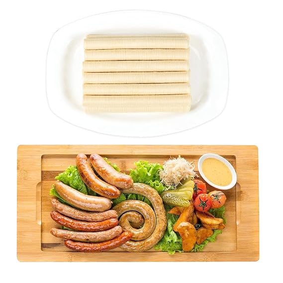 FAIRSKY HALAL Grade A Collagen Sausage Casings, Edible Drying Casing 15m/49ft Longer Length , 20mm/ 3/4'' for Flavorous Homemade Sausages, 1 Roll