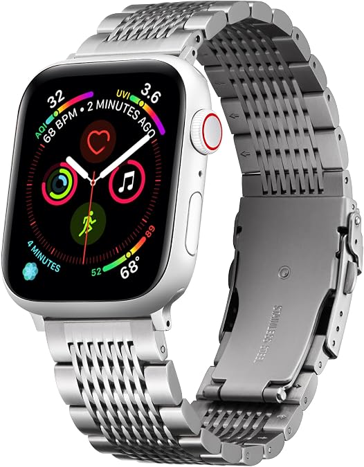 BINLUN Stainless Steel Watch Band Compatible with Apple Watch 44mm 45mm 46mm 49mm 42mm for Men Metal Watch Band Compatible with iWatch Series 11 10 9 8 7 6 5 4 3 2 1 SE3 SE2 SE Ultra3 Ultra2 Ultra