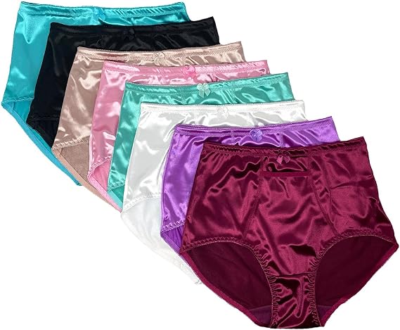 Lingerie Women's 6 Pack Various Style of Comfortable Smooth Soft Nylon Panties
