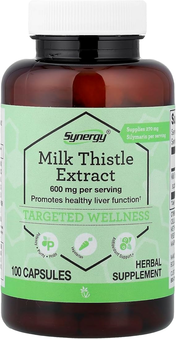 Vitacost Synergy, Milk Thistle Extract, 100 Capsules (300 mg per Capsule)