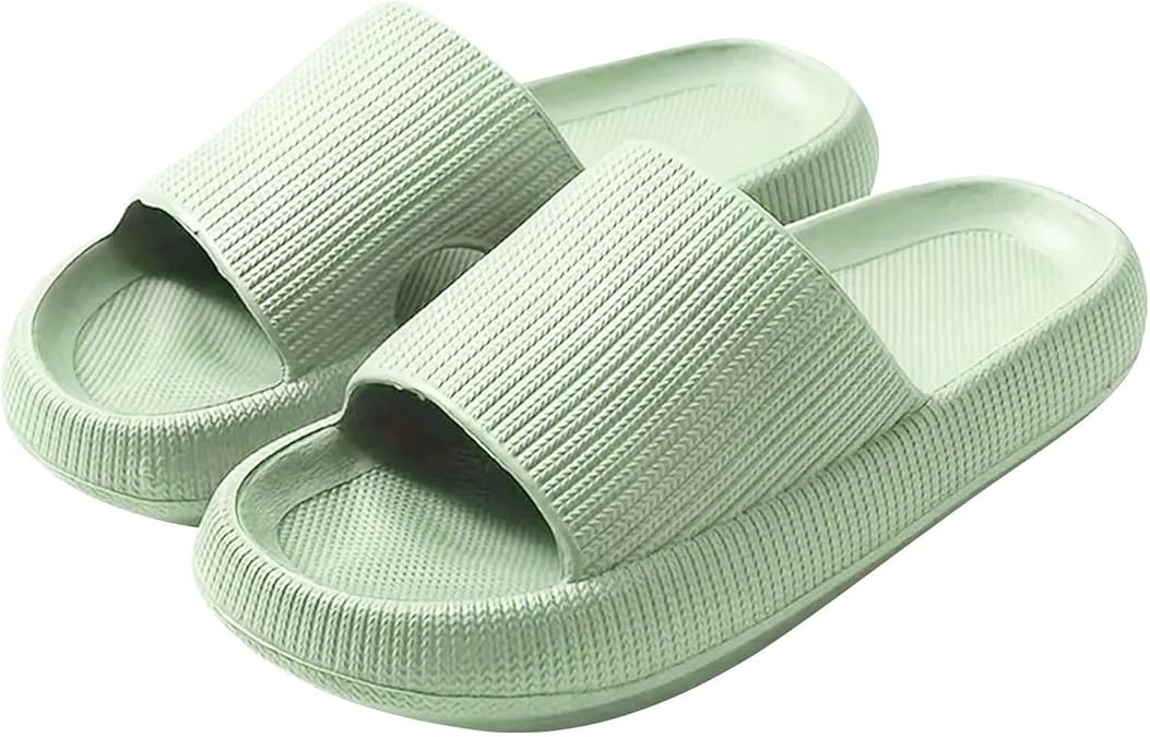 Cloud Slides Slippers for Women and Men,House Shoes Pillow Slippers Shower Shoes,Comfy and Cushioned Thick Sole,Shower Bathroom Indoor Outdoor House Slide Sandals