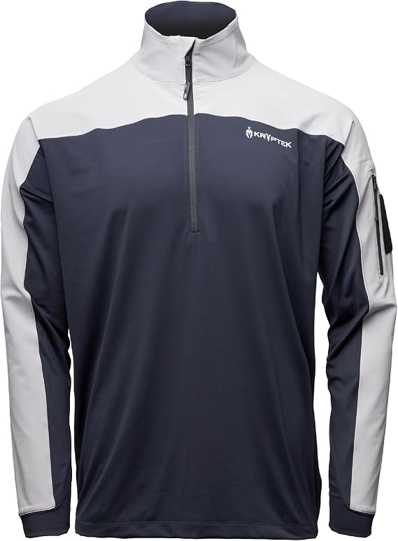 Kryptek Men's Valhalla 2 Long Sleeve Half Zip, Lightweight Camo Hunting Shirt