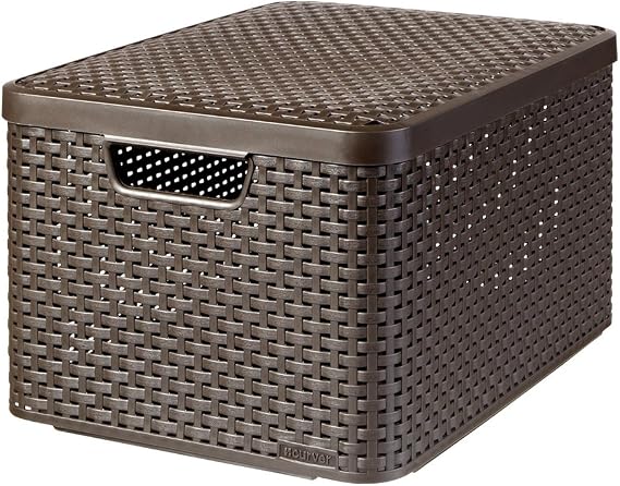 Curver Style L - storage boxes & baskets Storage basket, Brown, Rattan, Monotone, Bathroom, Bedroom, Living room
