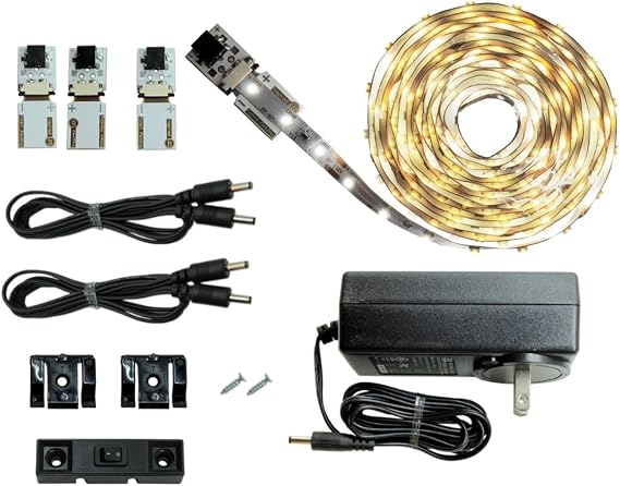 LED Lighting | Cut and Connect Series Kit: Ultra Bright | Cool White | 6000 K | 9.5ft/ 3M Kit Under Cabinet Lighting | Cove Lighting | Accent Lighting | Dimmable | Customizable Length