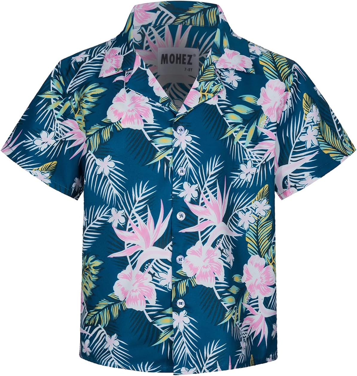 Little & Big Boys Hawaiian Shirts Short Sleeve Summer Beach Tropical Casual Aloha Luau Shirts Top for Kids