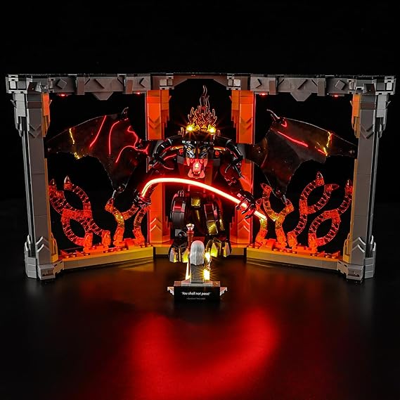 LED Light for Lego 10367 The Lord of The Rings: Balrog Book Nooks Set, Light Kit Compatible with Lego 10367 Building Blocks Model, Not Included The Model Set