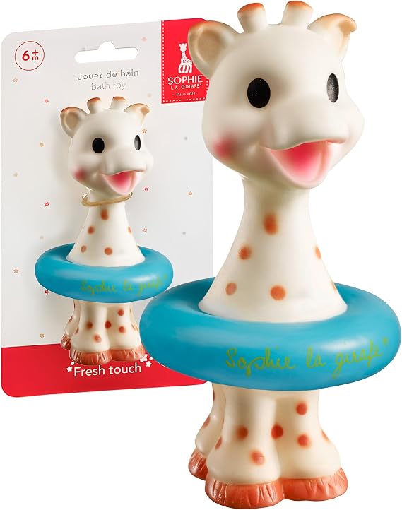 Sophie la girafe Fresh Touch Bath Toy, Floating Spray Water Toy for Babies and Toddlers, Easy Grip Sensory Bath Toy, Colors May Vary, 6+ Months