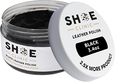Shoe Clinic Leather Polish | Quick Drying Color Restorer & Conditioner for Dress Shoes, Sneakers, Boots, Heels & Sandals