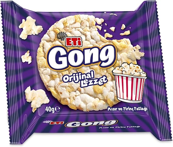 Eti Gong Orijinal Lezzet Mısır ve Pirinç Patlağı 40 g x 18 Adet