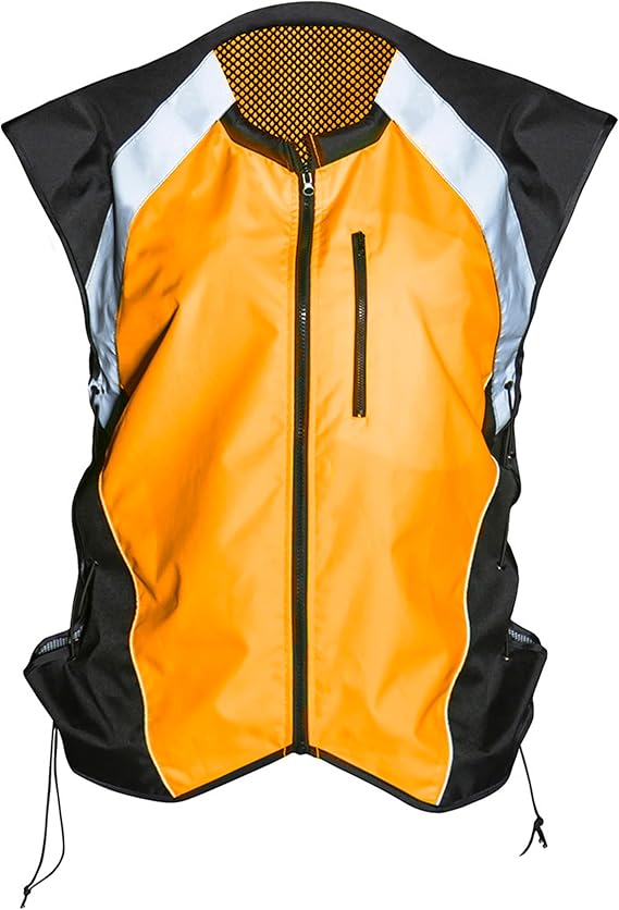 Badass Moto Safety Vest With Pockets. Motorcycle Reflective Vest For Motorcycle Jacket. High Visibility Running Vest