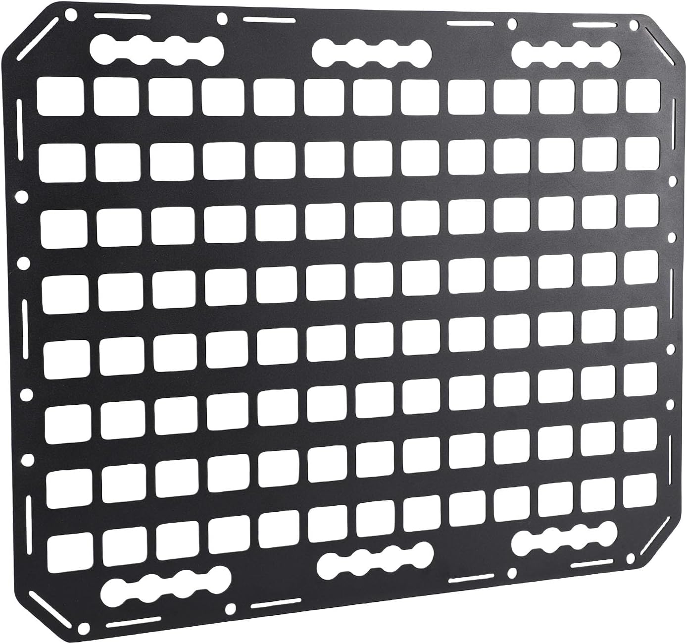 Truck Bed Molle Panel, 432x540mm Vehicle Storage Organizer with L Track Compatibility Heavy Duty Tool Mounting Board for Truck Bed SUV, Pickup, RV