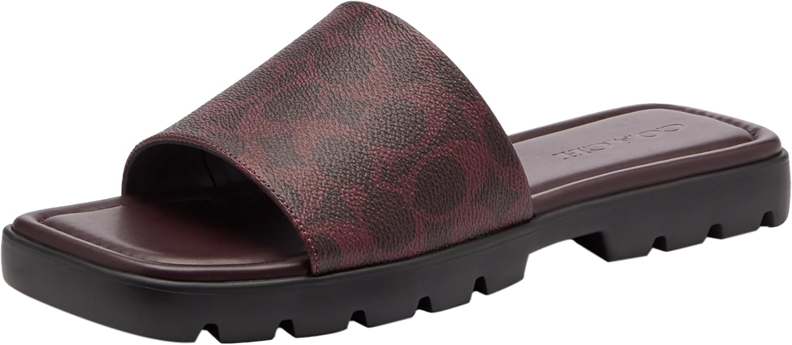 Coach Women's Florence Sandal in Signature Coated Canvas