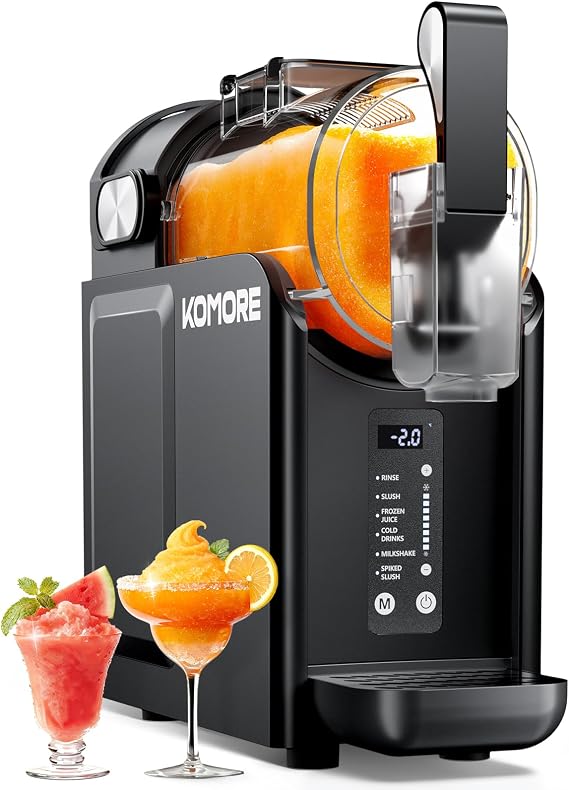 Slush Machine, 2L Slushie Maker Machine, 5 Presets | Stainless Steel, Adjustable Thickness, No Ice Needed, Self-Cleaning, Slushy Maker for Slush, Milkshake, Cocktail