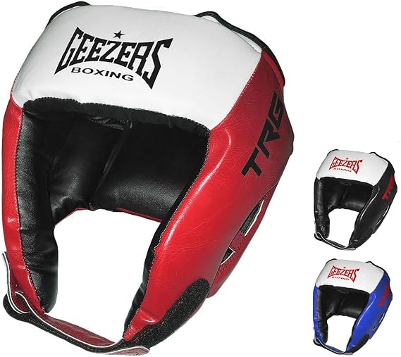 Geezers TRG Training Open Face PU Headguard