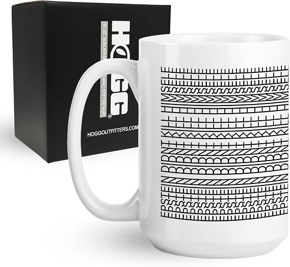 Hogg Epstein Didnt Kill Himself, 15 oz Ceramic Conspiracy Coffee Cup, Jeffrey Epstein, Hidden Message Coffee Mug, Hidden Message Mug, Gag Gift Cup, White Elephant Gift