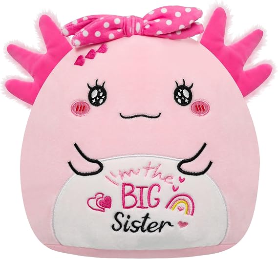 Big Sister Gifts Axolotl Plush Polka-dot Bow Embroidery Toy