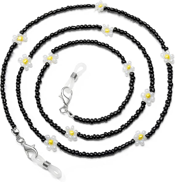 humlbird Mask Lanyard Eyeglasses Chain Healing Crystal Beaded Sunglasses Chains with Pearl for Women