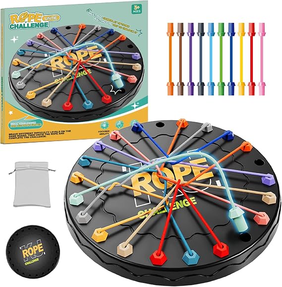 Lartoys Rope Untangling Puzzle Game, Logic Brain Game for Kids & Adults