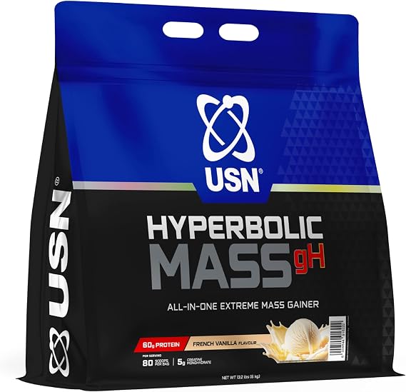 USN Hyperbolic All in One Mass (6000g) Vanilla - Weight Gainer - with Creatine