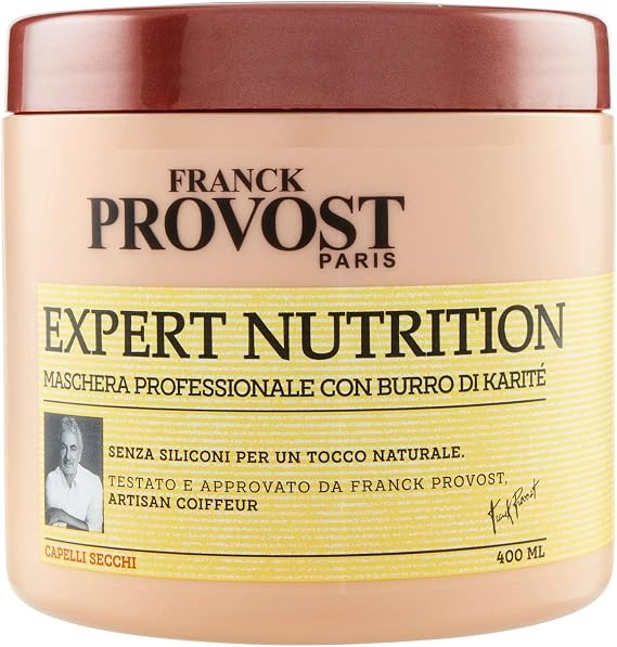 Franck Provost Maschera Professionale Expert Nutrition con Burro di Karité per Capelli Nutriti, 400ml